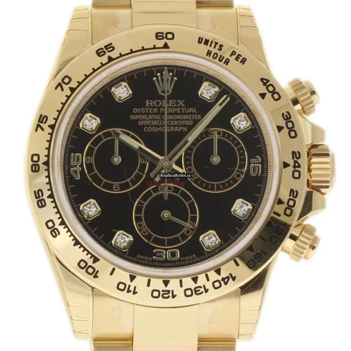 Swiss Fake Rolex Daytona 116508 Caliber 4130 Automatic Movement 40mm Yellow Gold Case Mens/unisex Watch