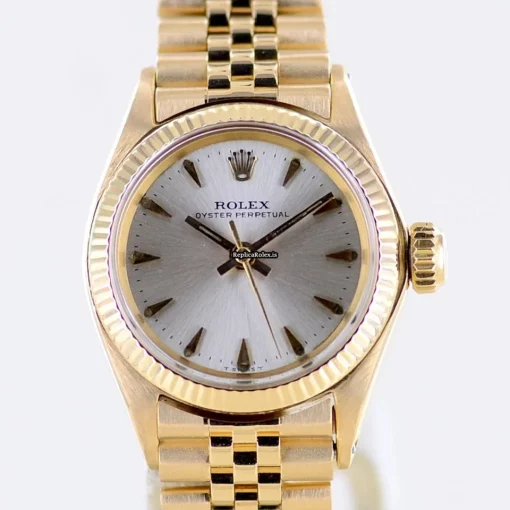 Good Replica Rolex Oyster Perpetual 6619 Caliber 1160 Automatic Movement 25mm Yellow Gold Case Watch