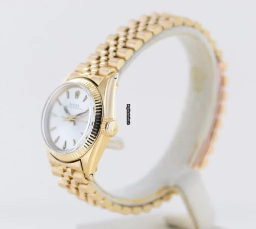 Good Replica Rolex Oyster Perpetual 6619 Caliber 1160 Automatic Movement 25mm Yellow Gold Case Watch - Image 4