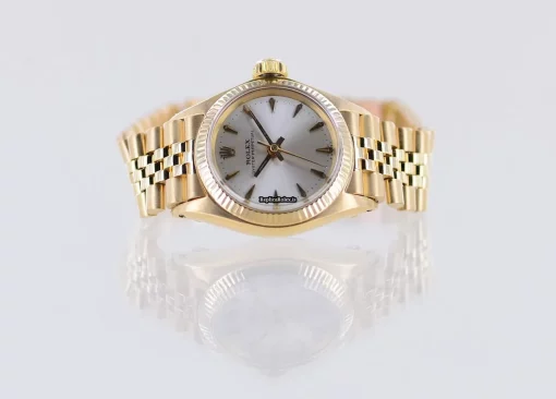 Good Replica Rolex Oyster Perpetual 6619 Caliber 1160 Automatic Movement 25mm Yellow Gold Case Watch - Image 9