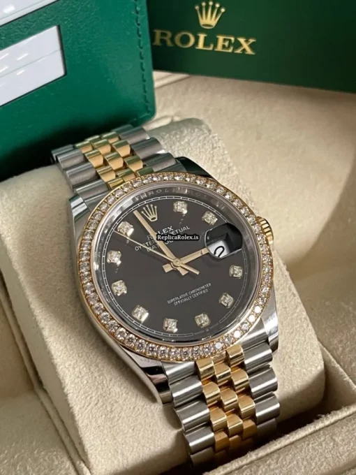 Design Replicas Rolex Datejust 126283rbr Caliber 3235 Automatic Movement 36mm Gold/steel Case Mens/unisex Watch - Image 4