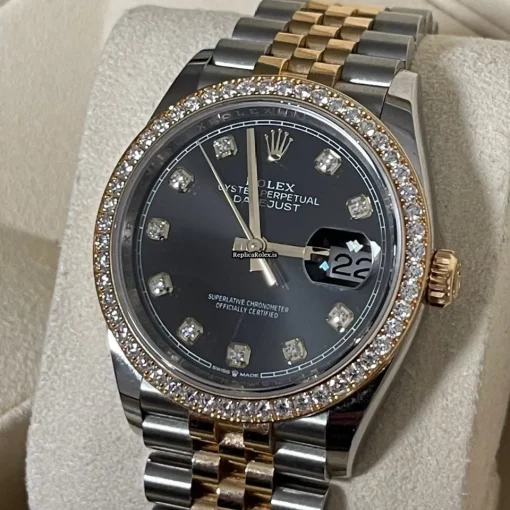Design Replicas Rolex Datejust 126283rbr Caliber 3235 Automatic Movement 36mm Gold/steel Case Mens/unisex Watch - Image 9