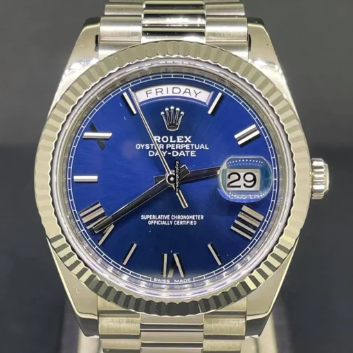 Wholesale Replica Rolex Day-date 40 228239 Caliber 3255 Automatic Movement 40mm White Gold Case Mens/unisex Watch