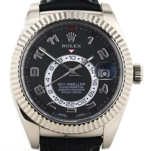 Affordable Replica Rolex Sky-dweller 326139 Automatic Movement 42mm White Gold Case Watch - Image 2