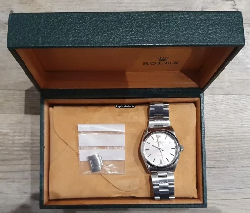 Well Made Fakes Rolex Air King Precision 5500 Caliber 1520 Automatic Movement 34mm Steel Case Mens/unisex Watch - Image 10