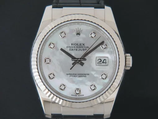 Incredible Copies Rolex Datejust 116139 Automatic Movement 36mm White Gold Case Mens/unisex Watch - Image 2