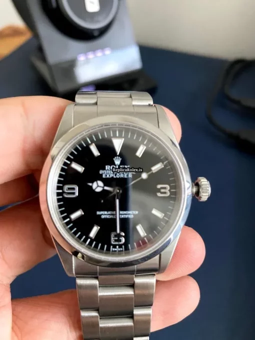 Lovely Replica Rolex Explorer 14270 Caliber 3000 Automatic Movement 36x43mm Steel Case Mens/unisex Watch - Image 10