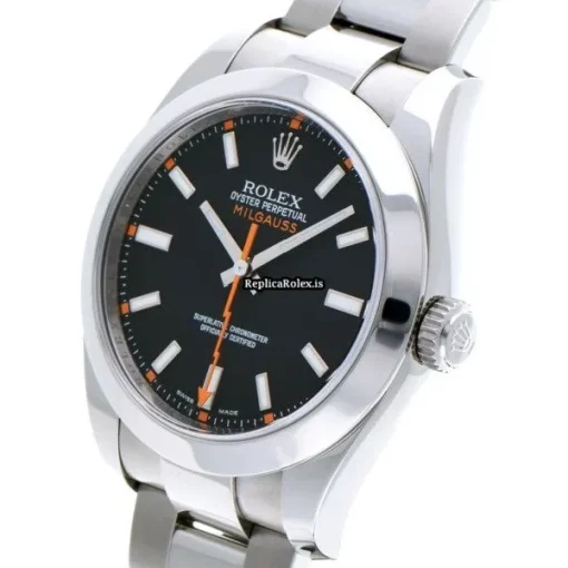 Reliable Replica Rolex Milgauss 116400 Caliber 3131 Automatic Movement 40mm Steel Case Watch - Image 2