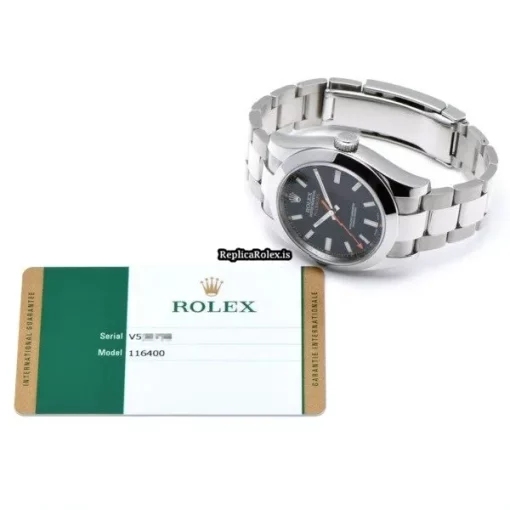 Reliable Replica Rolex Milgauss 116400 Caliber 3131 Automatic Movement 40mm Steel Case Watch - Image 4