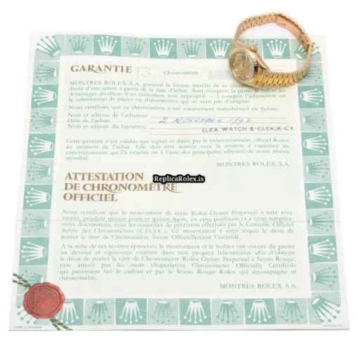 Incredible Replica Rolex Lady-datejust 69178g Automatic Movement 26mm Yellow Gold Case Womens Watch - Image 5