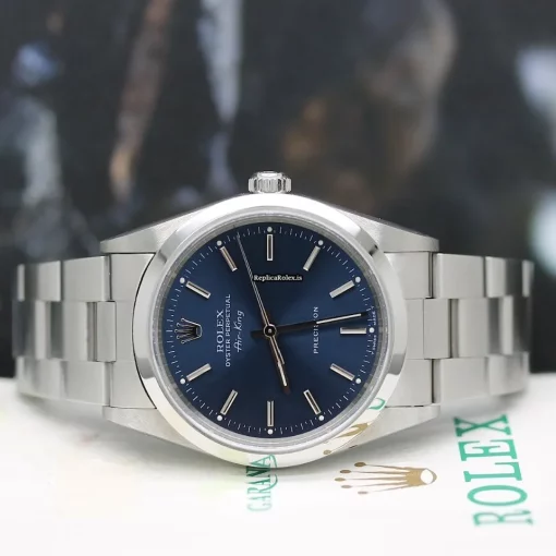 Trustworthy Fake Rolex Air King Precision 14000m Caliber 3000 Automatic Movement 34mm Steel Case Mens/unisex Watch