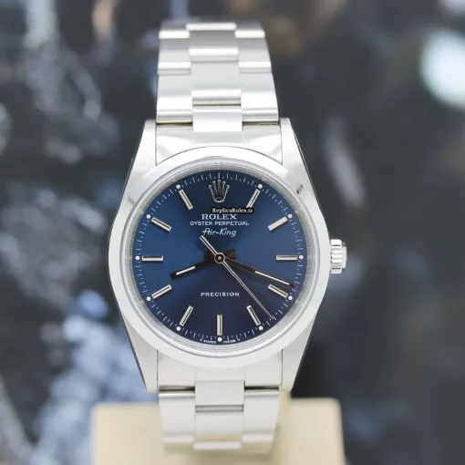Trustworthy Fake Rolex Air King Precision 14000m Caliber 3000 Automatic Movement 34mm Steel Case Mens/unisex Watch - Image 3