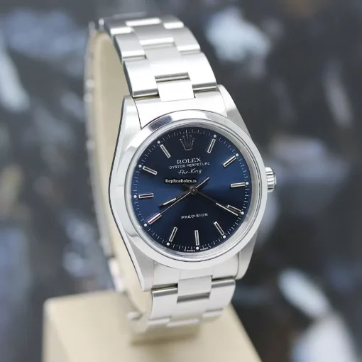 Trustworthy Fake Rolex Air King Precision 14000m Caliber 3000 Automatic Movement 34mm Steel Case Mens/unisex Watch - Image 5