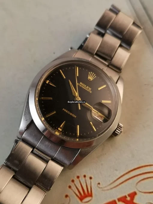 Amazing Copy Rolex Oyster Precision 6694 Caliber 1225 Manual Winding Movement 34x40mm Steel Case Mens/unisex Watch