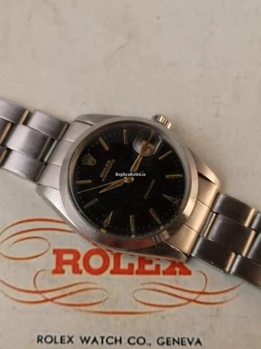 Amazing Copy Rolex Oyster Precision 6694 Caliber 1225 Manual Winding Movement 34x40mm Steel Case Mens/unisex Watch - Image 13