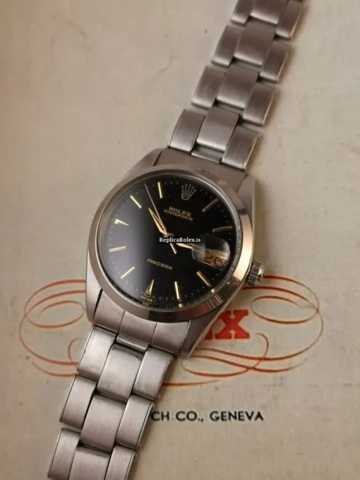 Amazing Copy Rolex Oyster Precision 6694 Caliber 1225 Manual Winding Movement 34x40mm Steel Case Mens/unisex Watch - Image 15