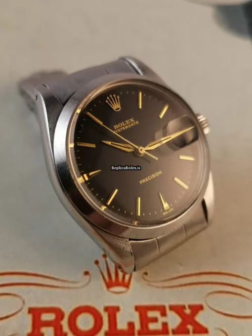 Amazing Copy Rolex Oyster Precision 6694 Caliber 1225 Manual Winding Movement 34x40mm Steel Case Mens/unisex Watch - Image 2