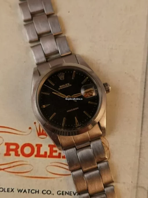 Amazing Copy Rolex Oyster Precision 6694 Caliber 1225 Manual Winding Movement 34x40mm Steel Case Mens/unisex Watch - Image 4