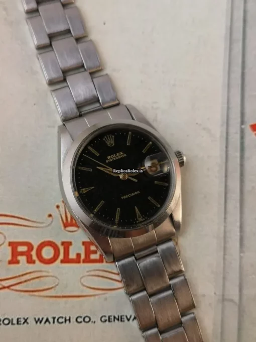 Amazing Copy Rolex Oyster Precision 6694 Caliber 1225 Manual Winding Movement 34x40mm Steel Case Mens/unisex Watch - Image 5