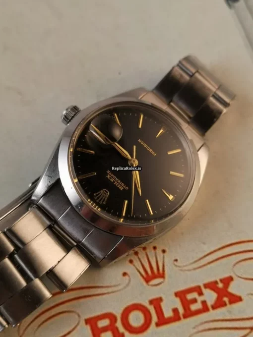 Amazing Copy Rolex Oyster Precision 6694 Caliber 1225 Manual Winding Movement 34x40mm Steel Case Mens/unisex Watch - Image 6