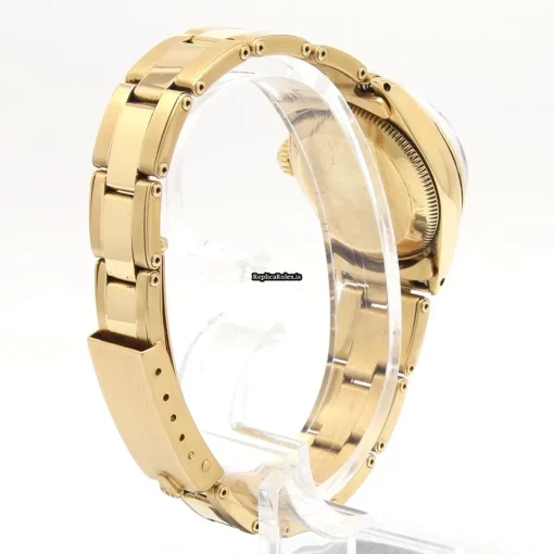 Discount Fake Rolex Oyster Perpetual Lady Date 6517 Automatic Movement 28mm Yellow Gold Case Womens Watch - Image 4