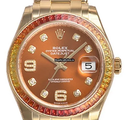 Pleasing Fake Rolex Pearlmaster 86348sajor Automatic Movement 39mm Yellow Gold Case Womens Watch