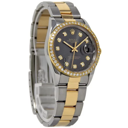 Pleasing Fake Rolex Oyster Perpetual Date 15233 Automatic Movement 34mm Steel Case Womens Watch - Image 5