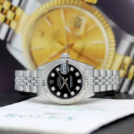 Ideal Fake Rolex Lady-datejust 79174 Caliber 2235 Automatic Movement 26mm Steel Case Womens Watch