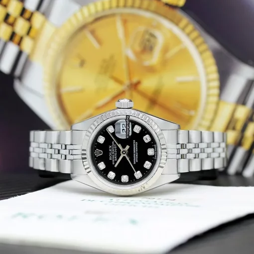 Ideal Fake Rolex Lady-datejust 79174 Caliber 2235 Automatic Movement 26mm Steel Case Womens Watch - Image 2