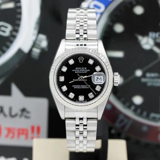 Ideal Fake Rolex Lady-datejust 79174 Caliber 2235 Automatic Movement 26mm Steel Case Womens Watch - Image 3
