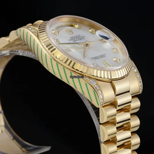Inexpensive Replicas Rolex Day-date 36 118338 Caliber 3155 Automatic Movement 36mm Yellow Gold Case Mens/unisex Watch - Image 12