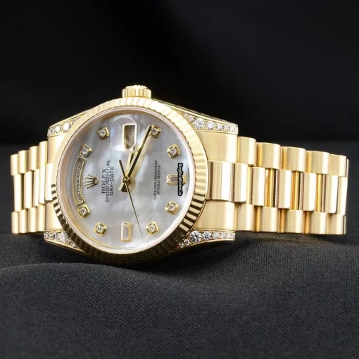 Inexpensive Replicas Rolex Day-date 36 118338 Caliber 3155 Automatic Movement 36mm Yellow Gold Case Mens/unisex Watch - Image 3