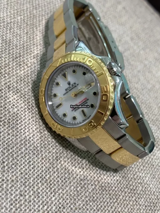 Incredible Replica Rolex Yacht-master 169623 Caliber 2235 Automatic Movement 29mm Gold/steel Case Womens Watch - Image 2