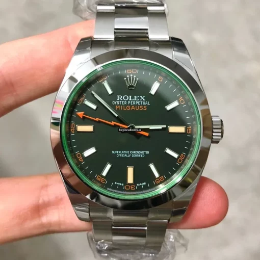 Pleasing Fake Rolex Milgauss 116400gv Caliber 3131 Automatic Movement 40mm Steel Case Mens/unisex Watch - Image 2