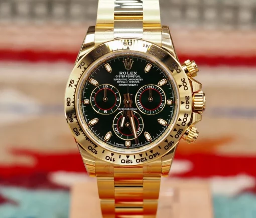 Cheap Replica Rolex Daytona 116508 Caliber 4130 Automatic Movement 40mm Yellow Gold Case Mens/unisex Watch - Image 4