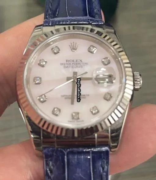 Beautiful Fake Rolex Datejust 116139 Caliber 3135 Automatic Movement 36mm White Gold Case Mens/unisex Watch