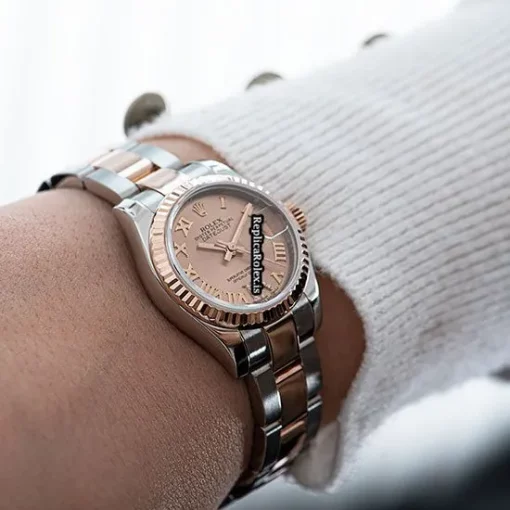 Top Fake Rolex Lady-datejust 179171 Automatic Movement 26mm Gold/steel Case Womens Watch - Image 8