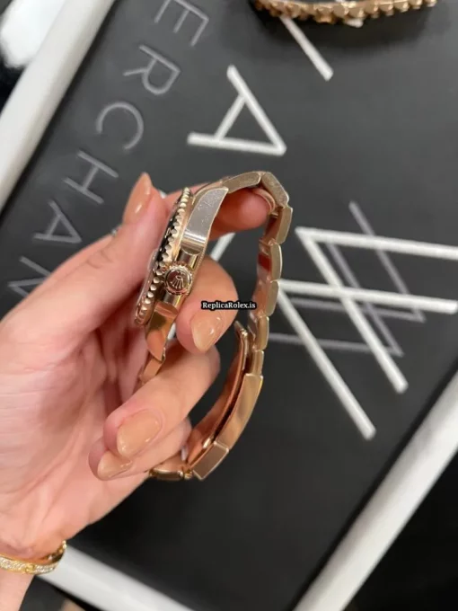 Well Made Replica Rolex Gmt-master II 126715chnr-0001 Caliber 3285 Automatic Movement 40mm Rose Gold Case Mens/unisex Watch - Image 3