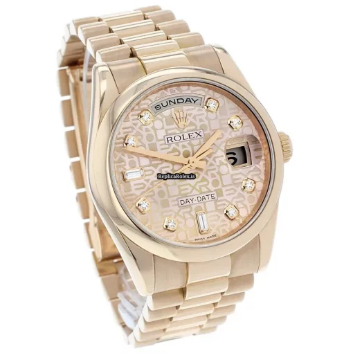 Fantastic Replica Rolex Day-date 36 118205 Automatic Movement 36mm Rose Gold Case Mens/unisex Watch - Image 4