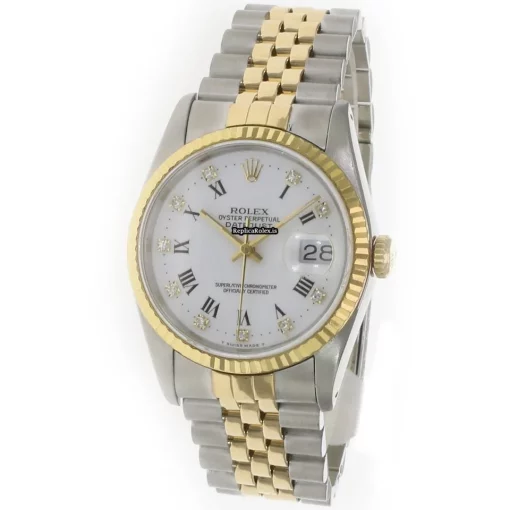 Nice Imitation Rolex Datejust 16233 Caliber 3135 Automatic Movement 36mm Gold/steel Case Mens/unisex Watch - Image 3