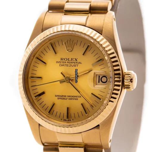 Suitable Copies Rolex Lady-datejust 6827 Automatic Movement 31mm Yellow Gold Case Womens Watch