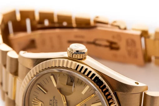 Suitable Copies Rolex Lady-datejust 6827 Automatic Movement 31mm Yellow Gold Case Womens Watch - Image 5