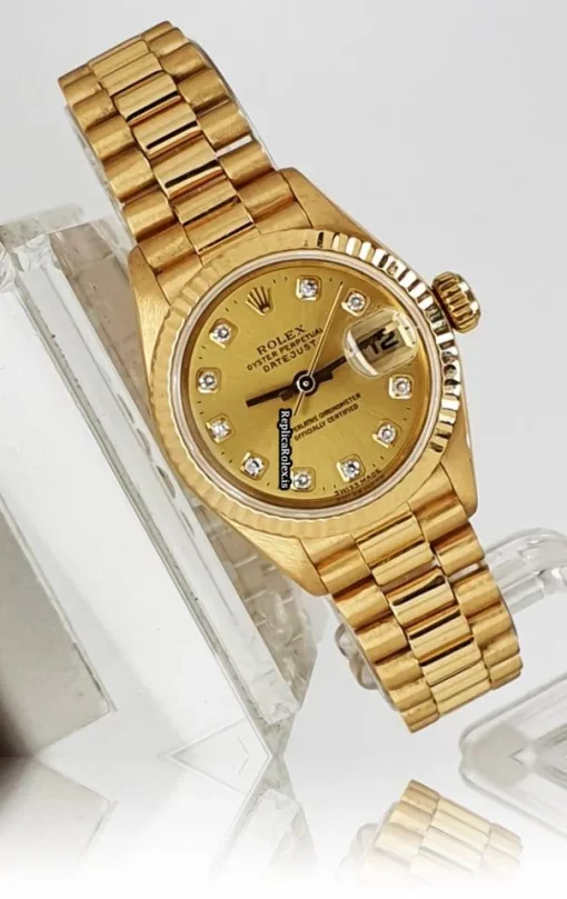 Unique Replica Rolex Lady-datejust 79178 Caliber 2235 Automatic Movement 26mm Yellow Gold Case Womens Watch - Image 3