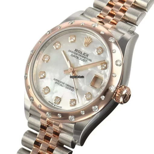 Superb Copy Rolex Datejust 278341rbr Automatic Movement Gold/steel Case Womens Watch