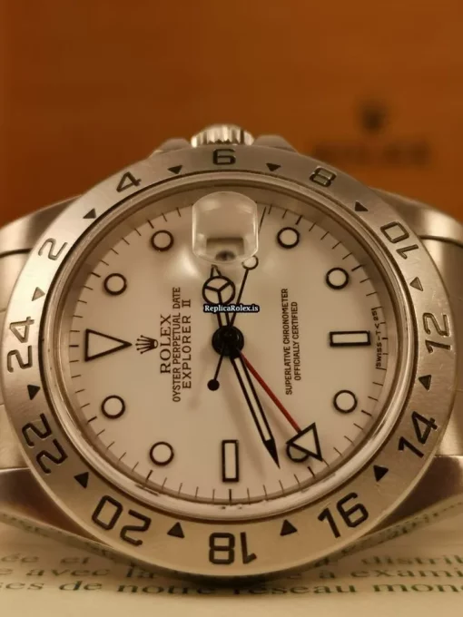 Fine Replica Rolex Explorer II 16570 Caliber 3185 Automatic Movement 40mm Steel Case Mens/unisex Watch - Image 11