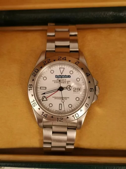 Fine Replica Rolex Explorer II 16570 Caliber 3185 Automatic Movement 40mm Steel Case Mens/unisex Watch - Image 2