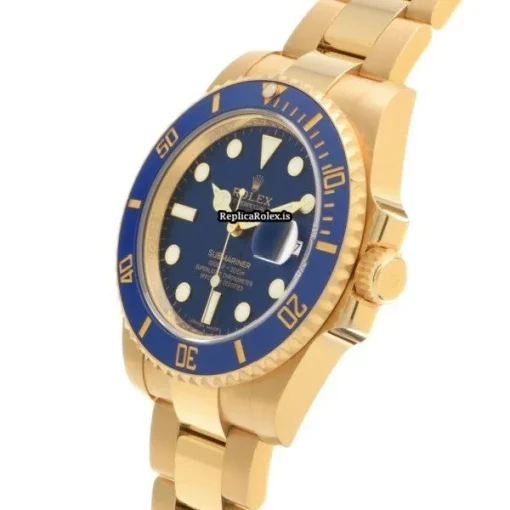Good Fake Rolex Submariner Date 116618lb Caliber 3135 Automatic Movement 40mm Yellow Gold Case Watch - Image 2