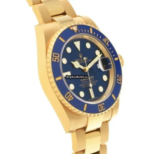 Good Fake Rolex Submariner Date 116618lb Caliber 3135 Automatic Movement 40mm Yellow Gold Case Watch - Image 3
