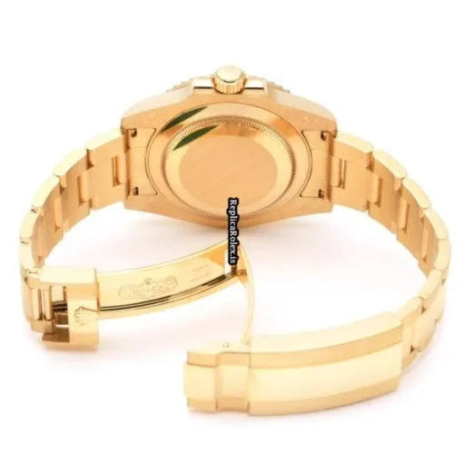 Good Fake Rolex Submariner Date 116618lb Caliber 3135 Automatic Movement 40mm Yellow Gold Case Watch - Image 4