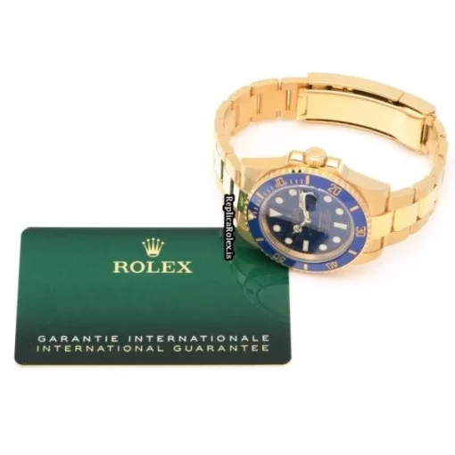 Good Fake Rolex Submariner Date 116618lb Caliber 3135 Automatic Movement 40mm Yellow Gold Case Watch - Image 5
